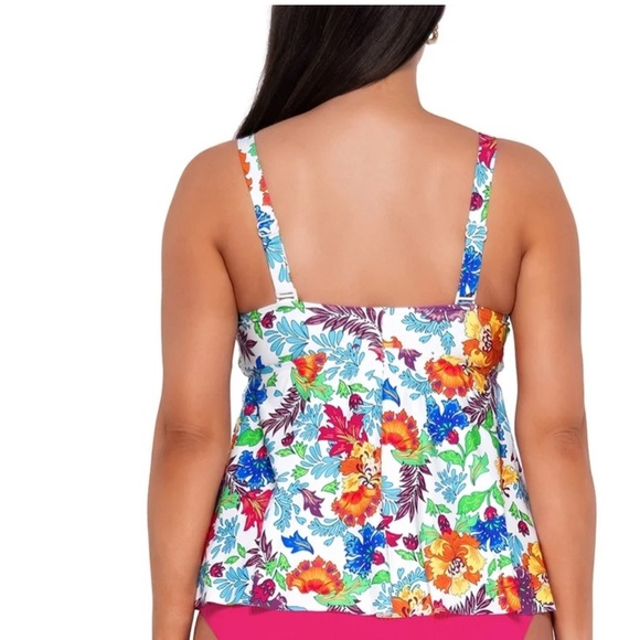 Sunsets Escapes Camilla Flora Marin Underwire Tankini Top Swimsuit size 12 new - Picture 4 of 9